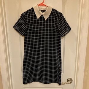 Peter Pan Collar Grid Dress